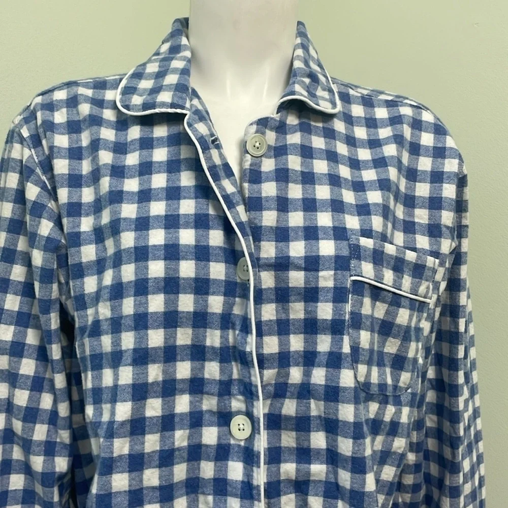 Serena & Lily Dalton PJ Pajama Flannel Sleep Top Medium